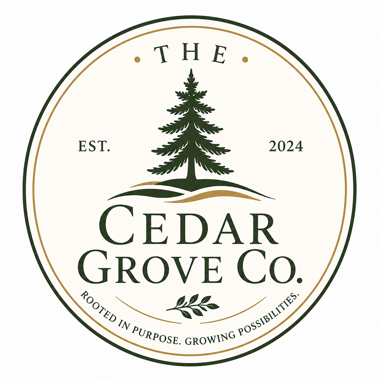 The Cedar Grove Co. circular logo